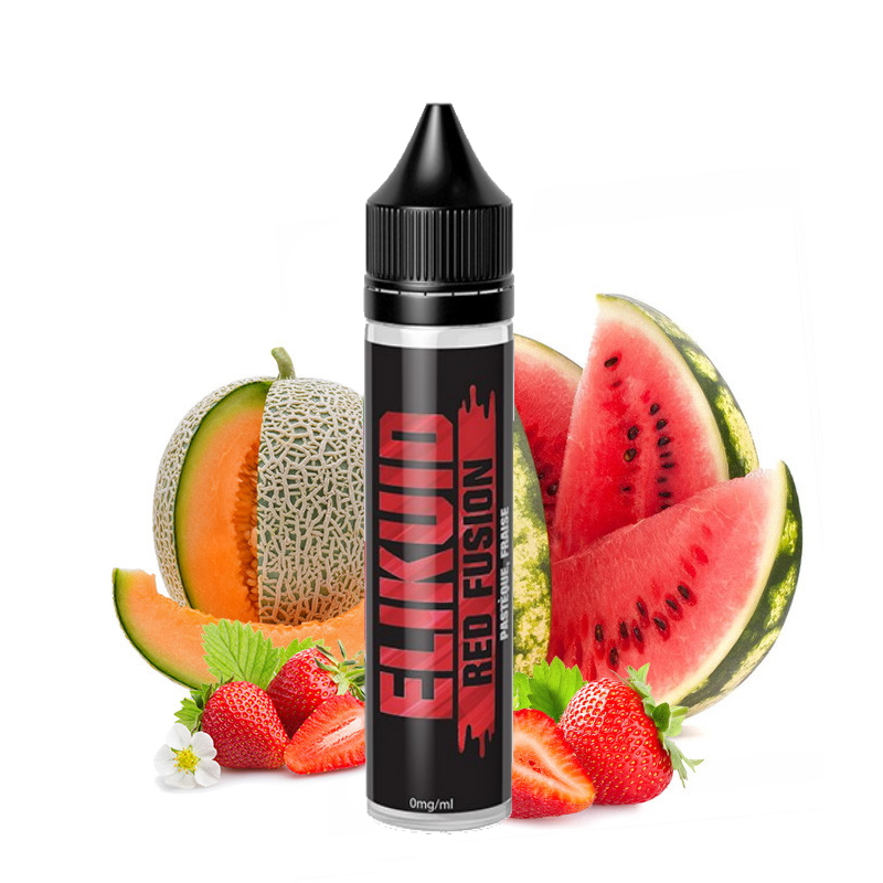 E liquide elikuid red fusion pastèque fraise melon 50ml