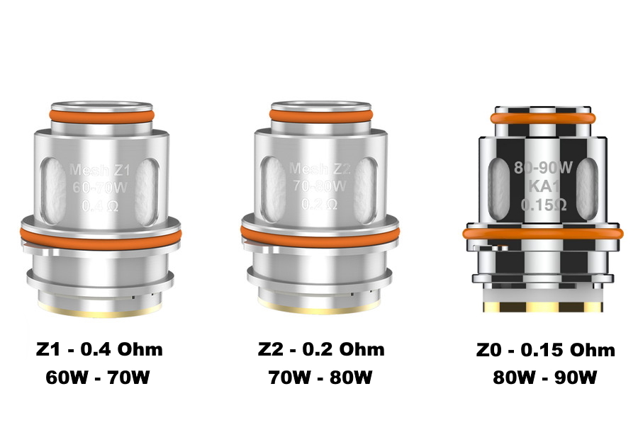 Image de Coil en 3 puissances Z1 0.4 ohm, Z2 0.2 ohm et Z0 0.15 ohm