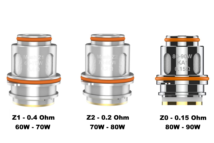 Coil en 3 puissances Z1 0.4 ohm, Z2 0.2 ohm et Z0 0.15 ohm