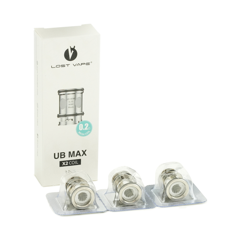 Résistances UB Max Lost Vape X2, avec leur boite