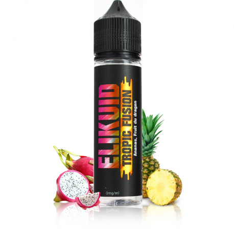 Flacon tropic fusion 50 ML elikuid et ses fruits, ananas et fruits du dragon