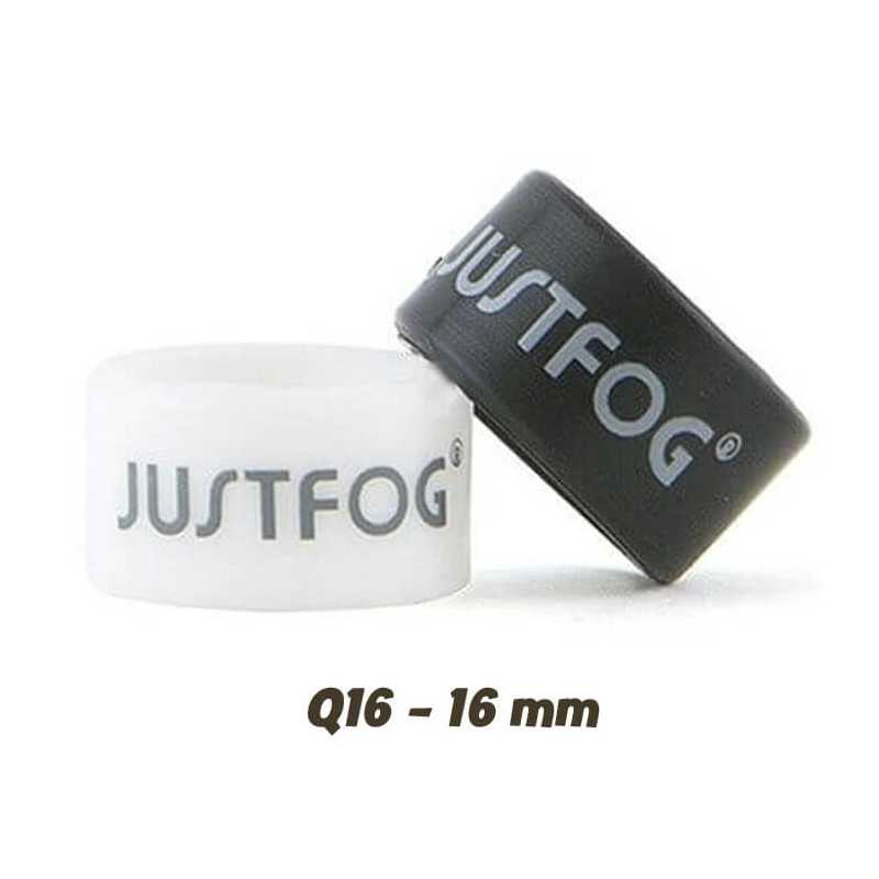 Image de deux bagues silicone pour Q16 pro de justfog. L'une blanche et l'autre noire.