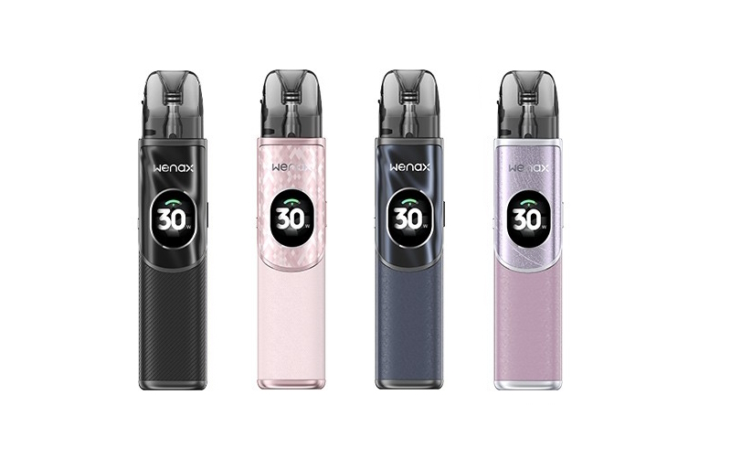 Pod Wenax Q2 Geekvape, en Fiber Black, Powder Pink, Monet Blue et Lilac Purple