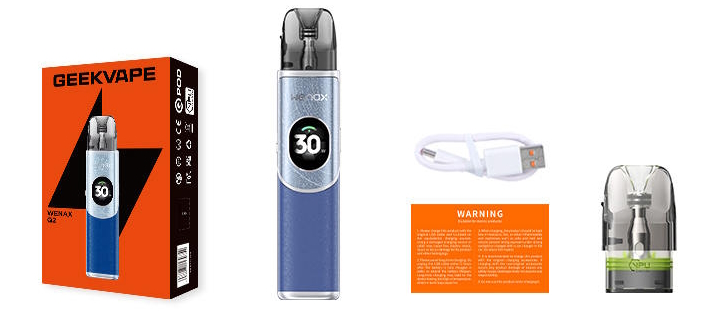Pod Wenax Q2 Geekvape, Monet Blue boite et packaging