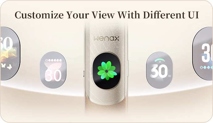 Pod Wenax Q2 Geekvape, thème sur écran
